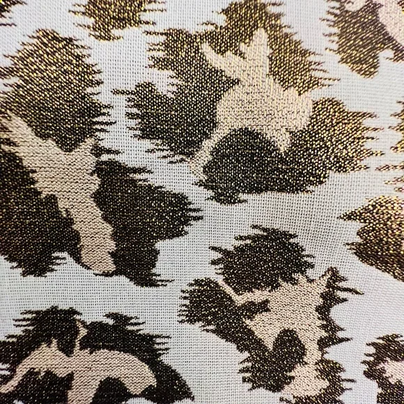 NWT Lilly Pulitzer Mini Skirt Gold Metallic Leopard Jacquard Size 10 - Picture 7 of 11